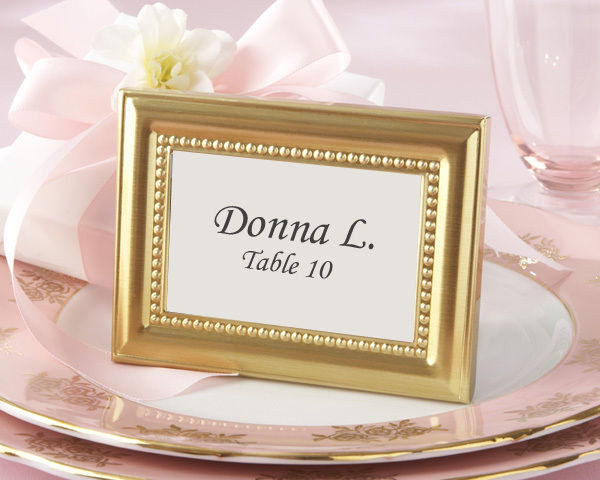Picture Frame Wedding Favors
 144 Gold Beaded Place Card Frames Wedding Favors