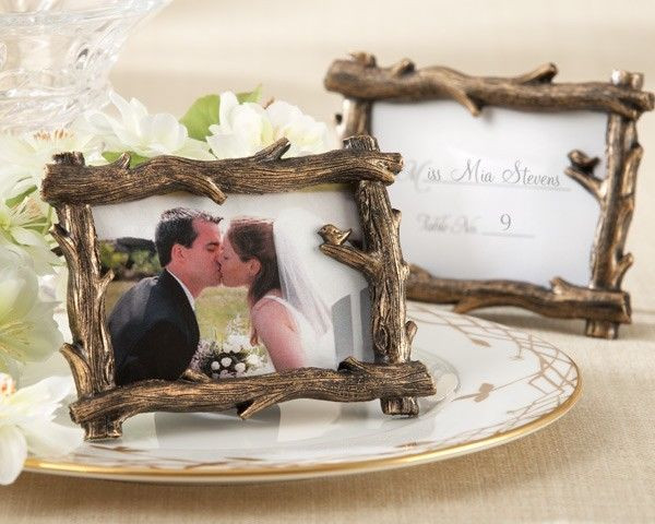 Picture Frame Wedding Favors
 50 Rustic Fall Tree Branch Frame Place Card Holder