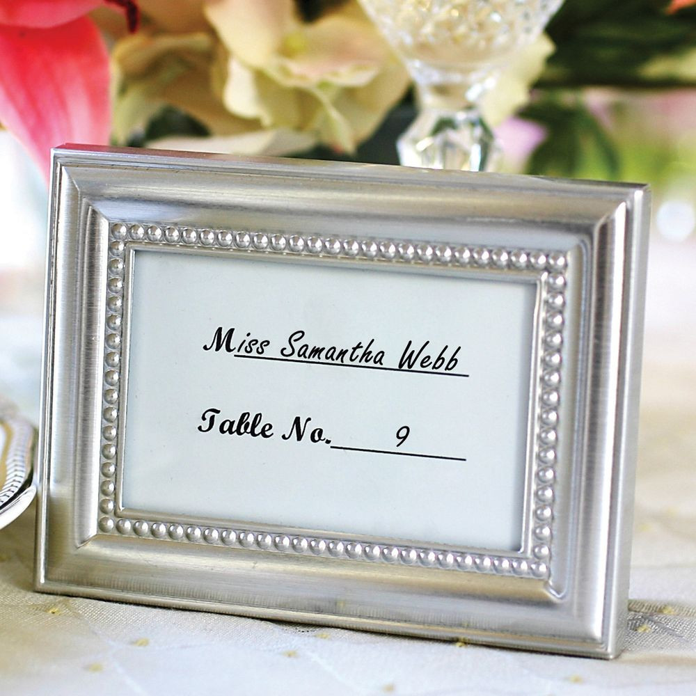 Picture Frame Wedding Favors
 Beaded Frame Wedding Favor and Place Card Holder