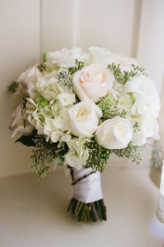 Pictures Of Wedding Flowers
 Wedding Wednesday White Bridal Bouquets with Greenery