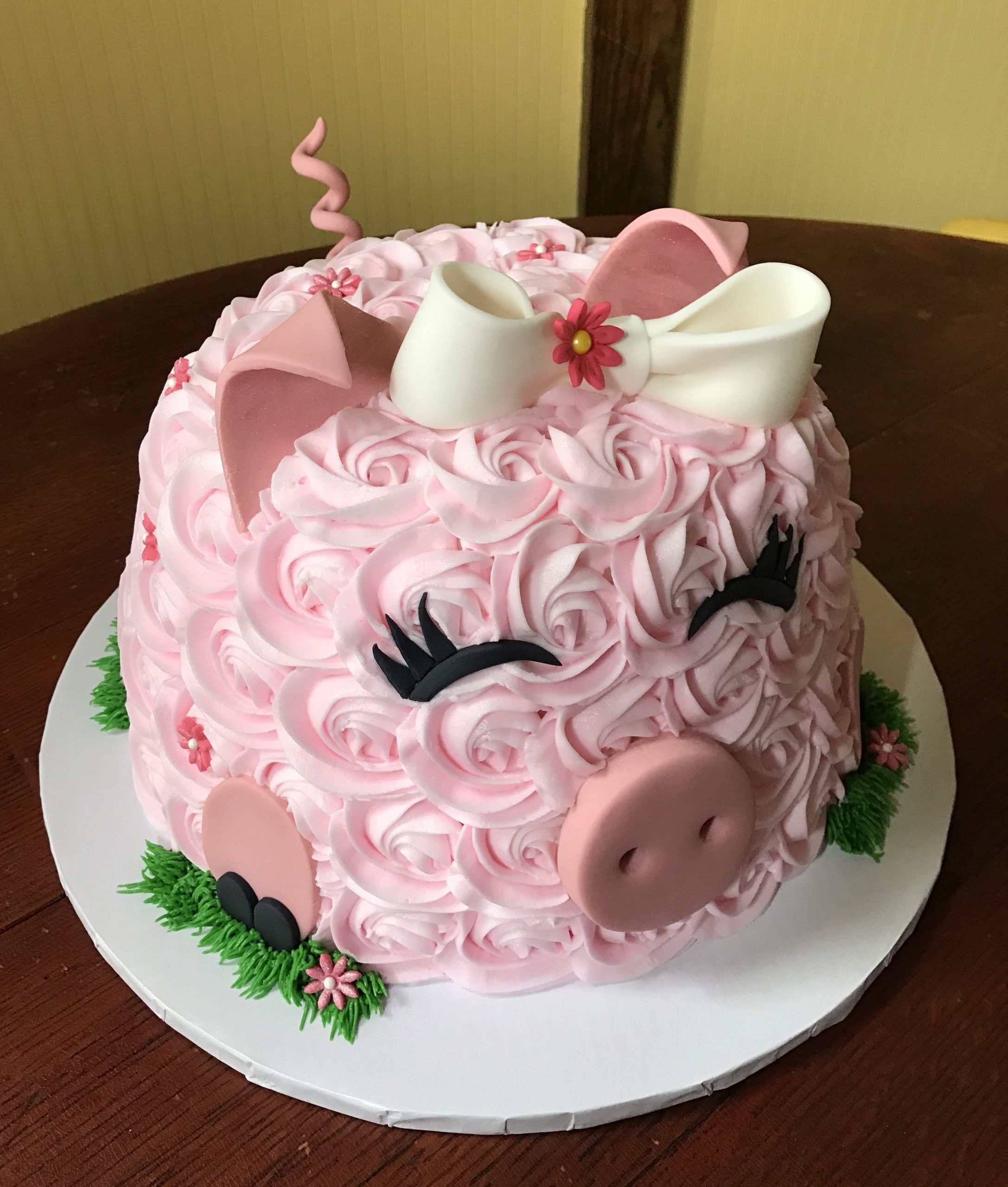 Pig Birthday Cake
 Pink Pig Baby Shower Cake PIGGIES and HIPPOEZ