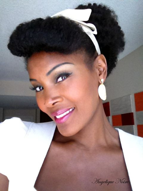 Pin Up Hairstyles For Natural Hair
 angelique natural pinup2 Going Natural