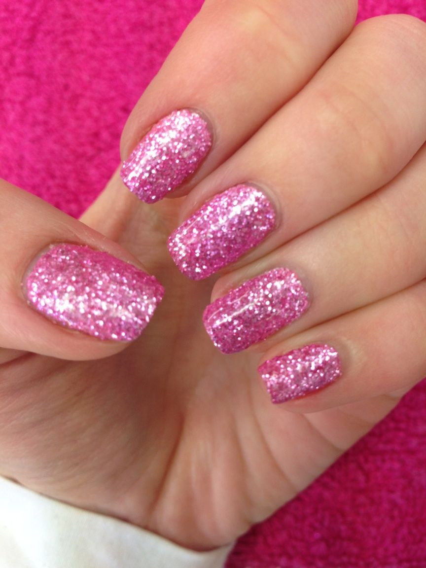 Pink And Glitter Nails
 Time to Sparkle Pink Tourmaline loose nail art glitter