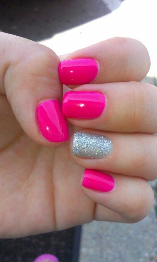 Pink And Glitter Nails
 67 Innocently y Pink Nail Designs s