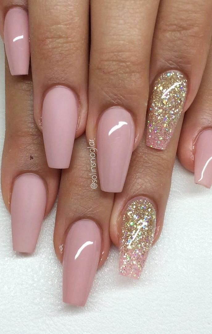 Pink And Glitter Nails
 Pin by Anita Trcak on Nina