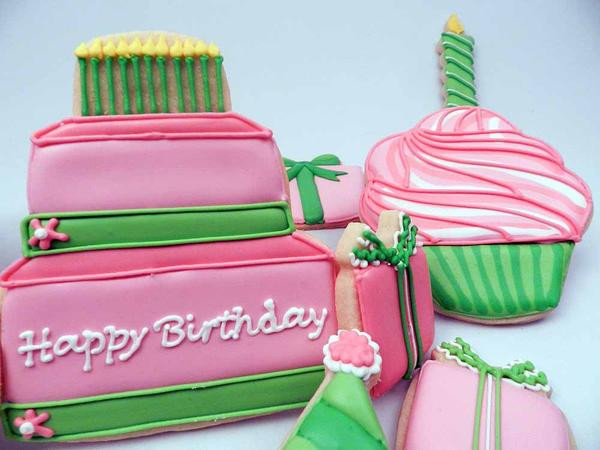 Pink And Green Birthday Cake
 Flour Box Bakery — Super Cute Pink and Green Birthday