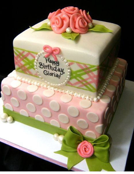 Pink And Green Birthday Cake
 Birthday and Party Cakes Pink and Green Birthday Cake
