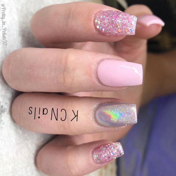 Pink And Silver Glitter Nails
 55 Alluring Glitter Nail Art Design Perfect For Every