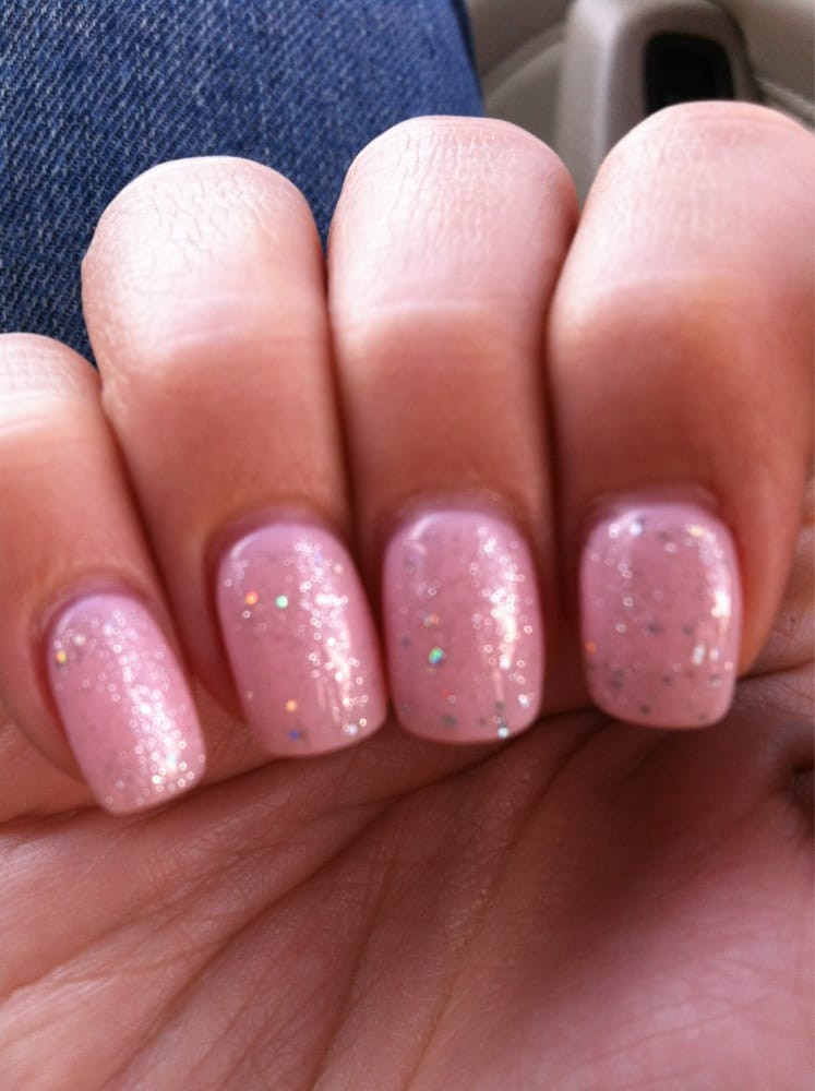 Pink And Silver Glitter Nails
 Baby pink and silver glitter gel nails Yelp