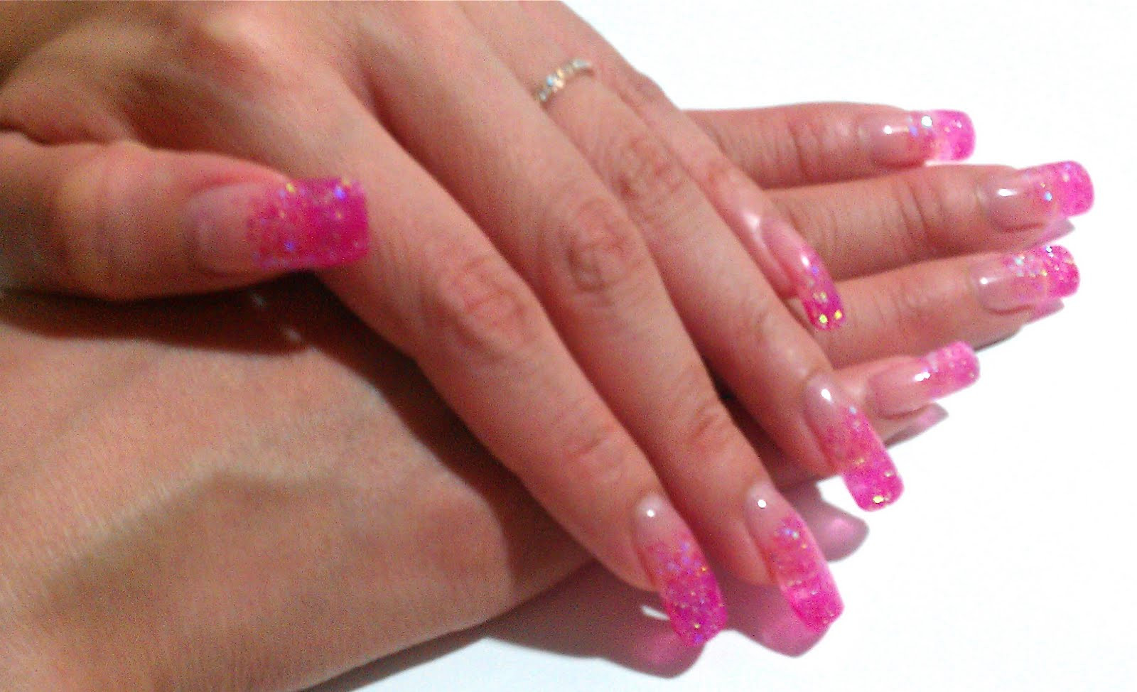 Pink Glitter Nails
 The Clover Beauty Inn NOTD Pink Glitter Gel Nails