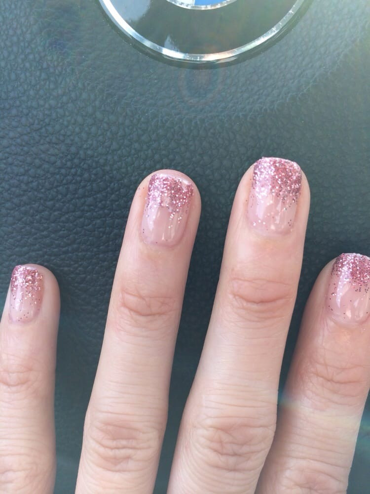 Pink Glitter Ombre Nails
 Pink glitter ombre nails Yelp