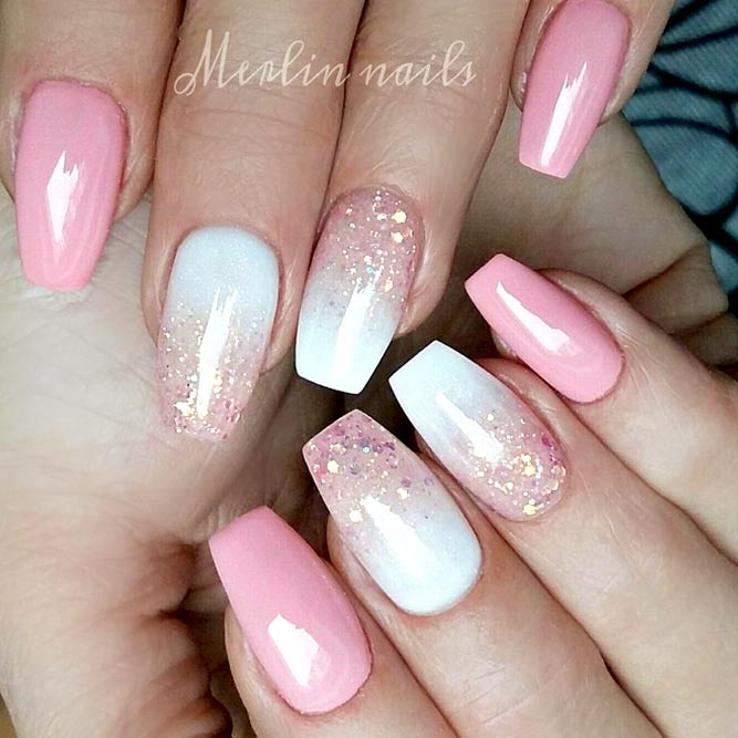 Pink Glitter Ombre Nails
 Freshest Ombre Glitter Nails Ideas