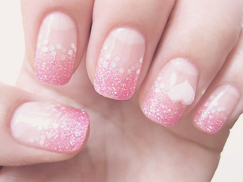 Pink Glitter Ombre Nails
 50 Most Adorable Glitter Ombre Nail Art Design
