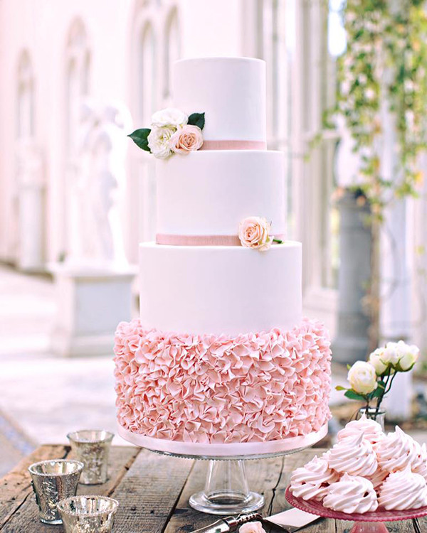 Pink Wedding Cakes
 50 of the Prettiest Pink Wedding Cakes