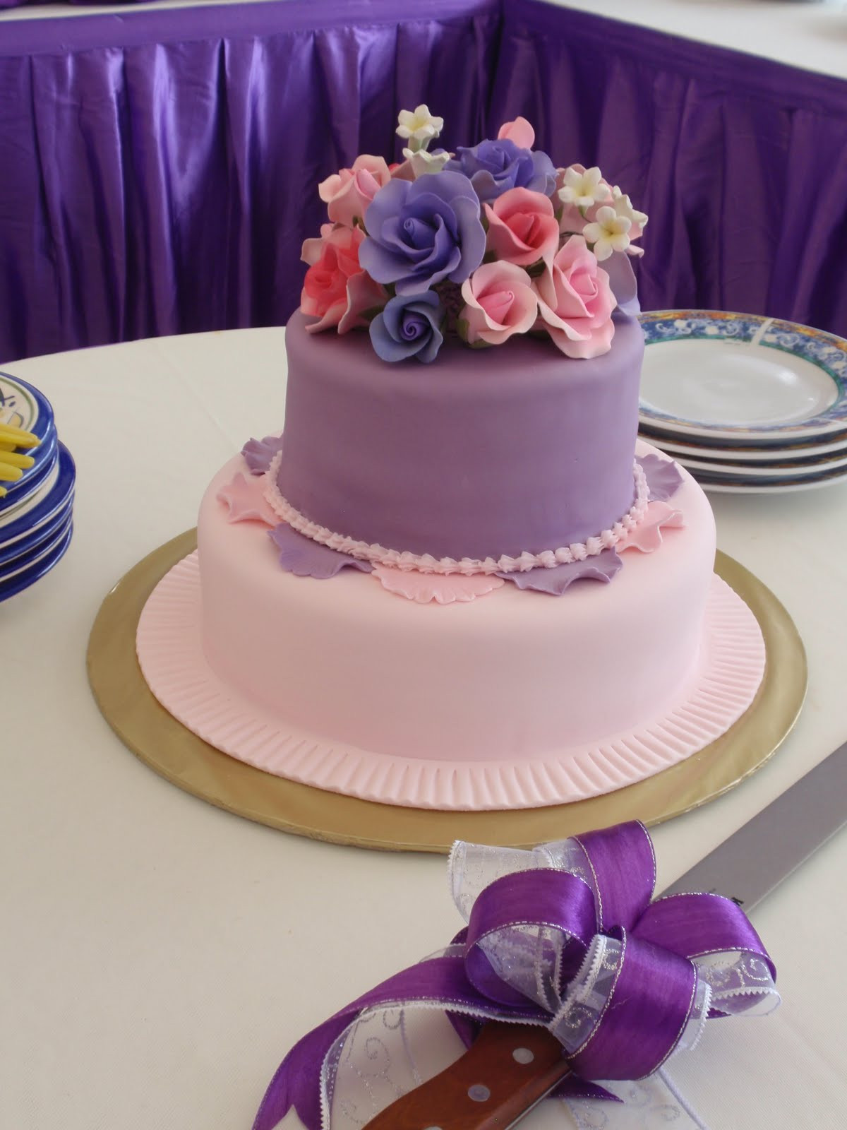 Pink Wedding Cakes
 JUZCAKES Purple Pink Wedding Cake