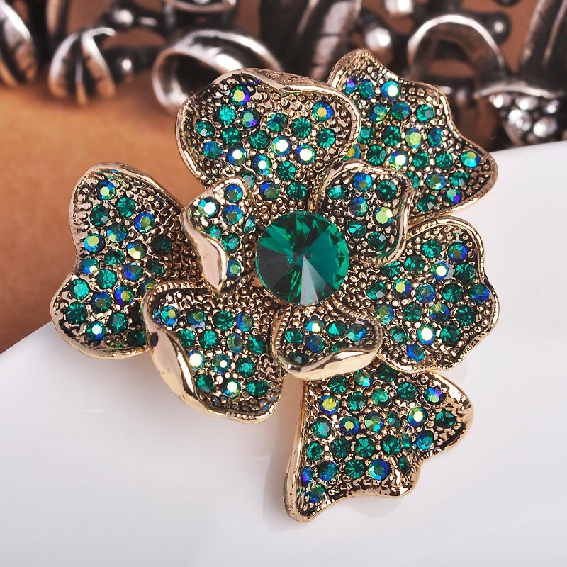 Pins Jewelry Vintage Wedding Brooch For Women Rhinestone Crystal