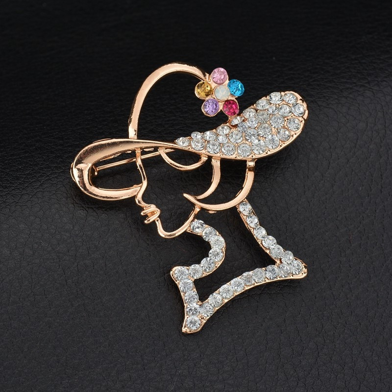 Pins Jewelry Fashion Gold Color Vintage Brooch Pins Female Brand