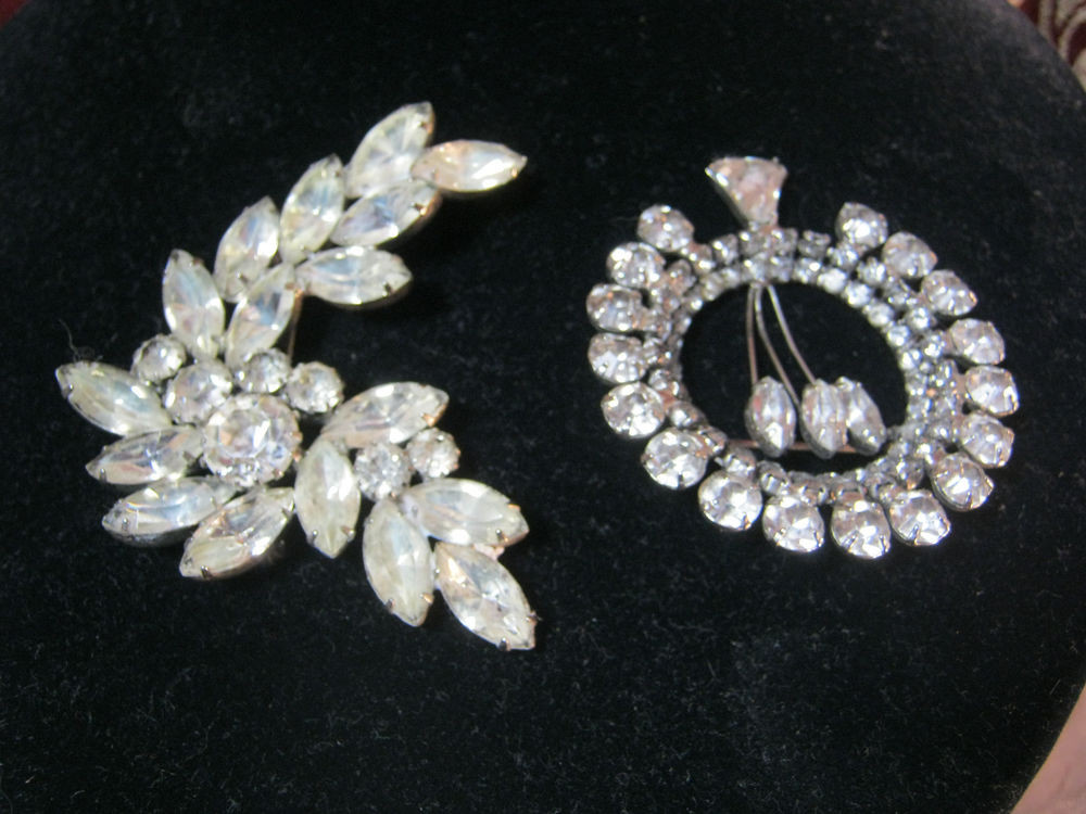 Pins Jewelry Art Deco Vintage Rhinestone Pins Brooch Costume Jewelry