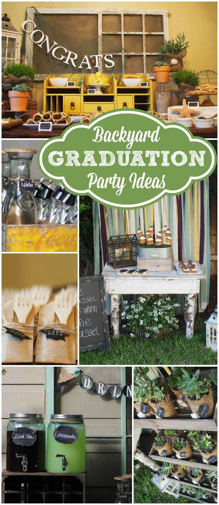 Pinterest Backyard Graduation Party Ideas
 Here s a trendy masculine outdoor graduation party See
