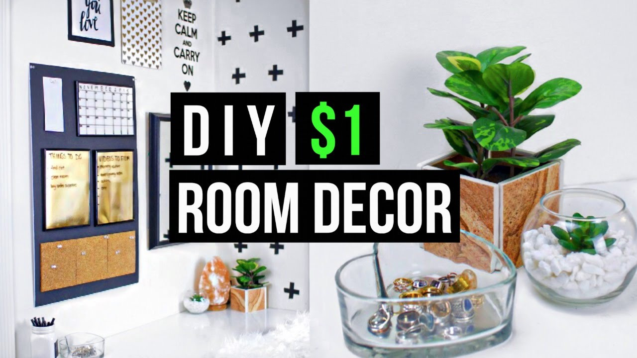 Pinterest Home Decor DIY
 DIY $1 ROOM DECOR 2015 Tumblr Pinterest Inspired