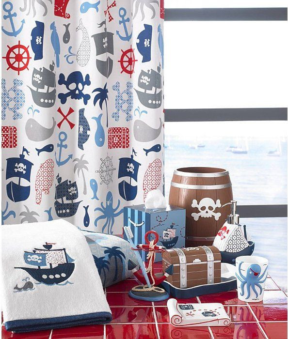 Pirate Bathroom Decor
 Pirate themed bathroom decor collection designed for kids