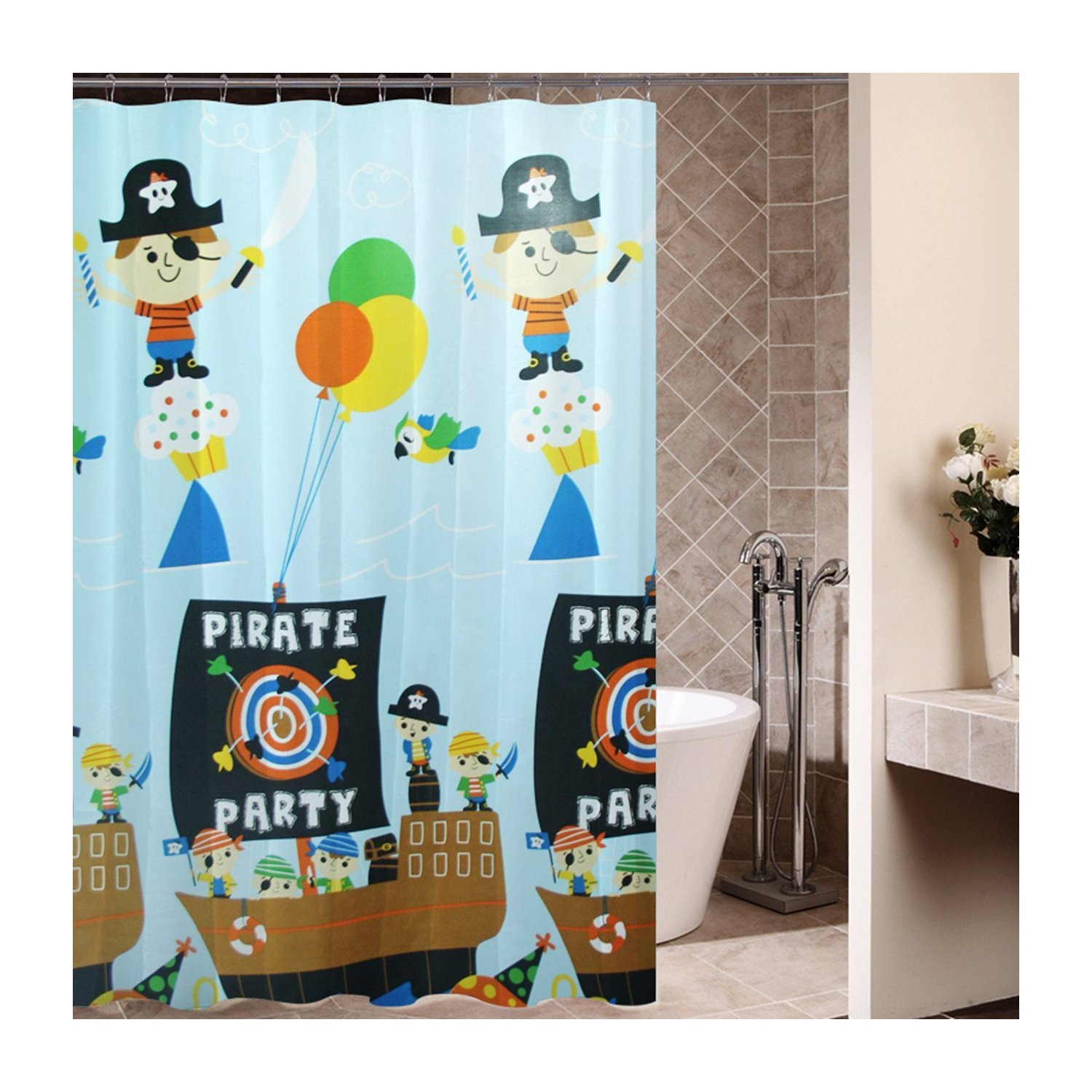 Pirate Bathroom Decor
 best top kids pirate shower curtain