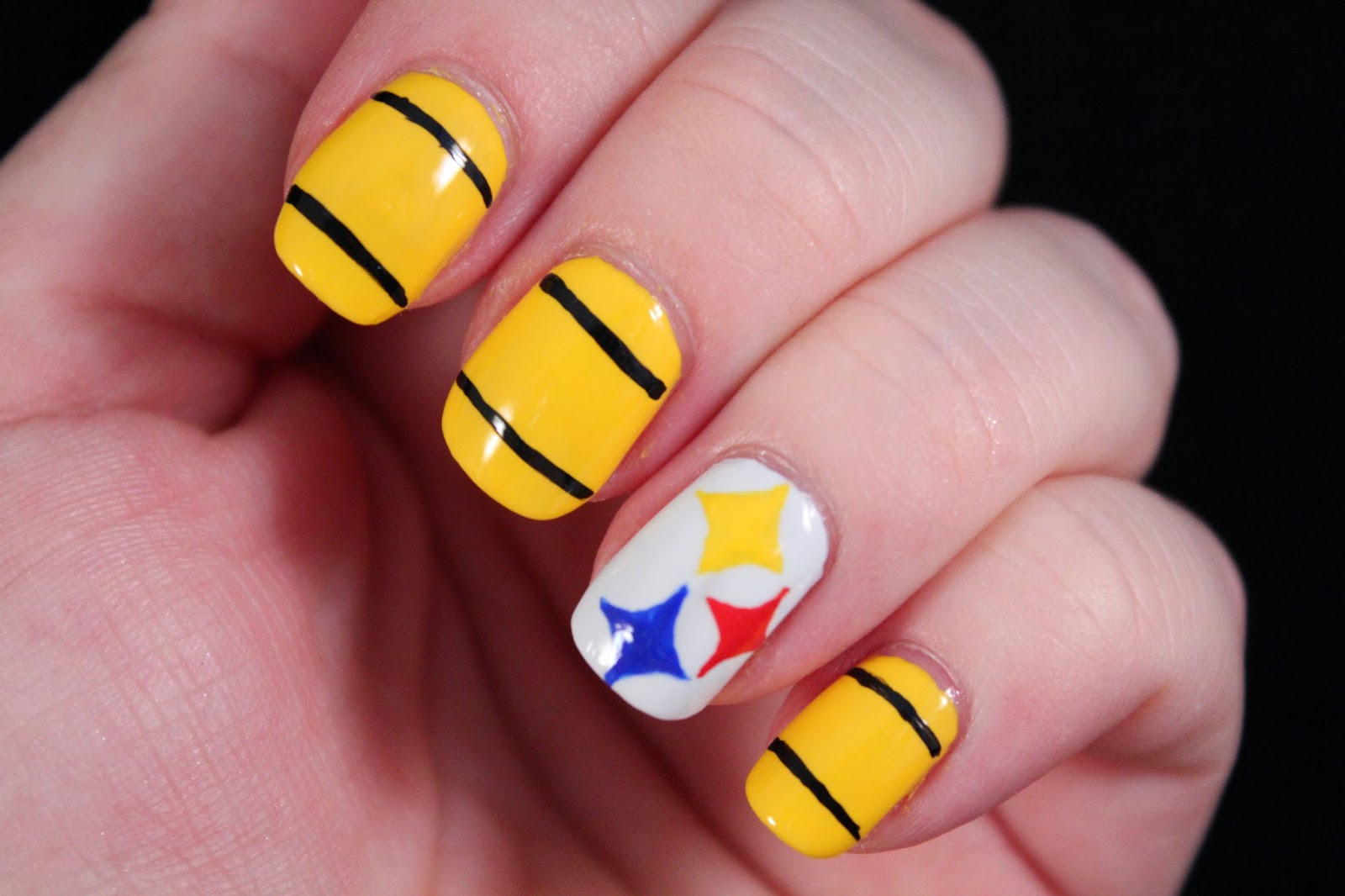 Pittsburgh Steelers Nail Designs
 Glimpses of the Moon Steelers Nail Art Tutorial