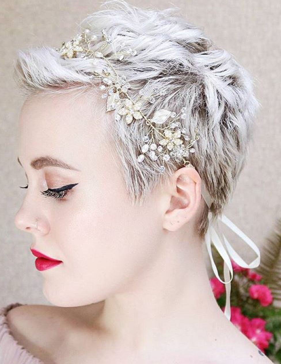 Pixie Cut Wedding Hairstyles
 Headband with a pixie in 2019