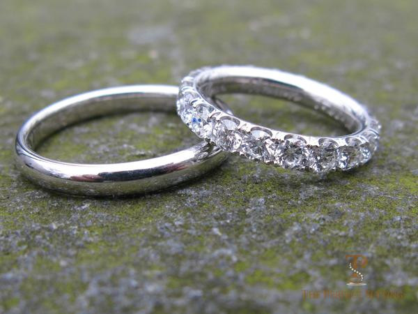 Platinum Wedding Bands For Her
 His and Hers Platinum and Diamond Wedding Bands – The