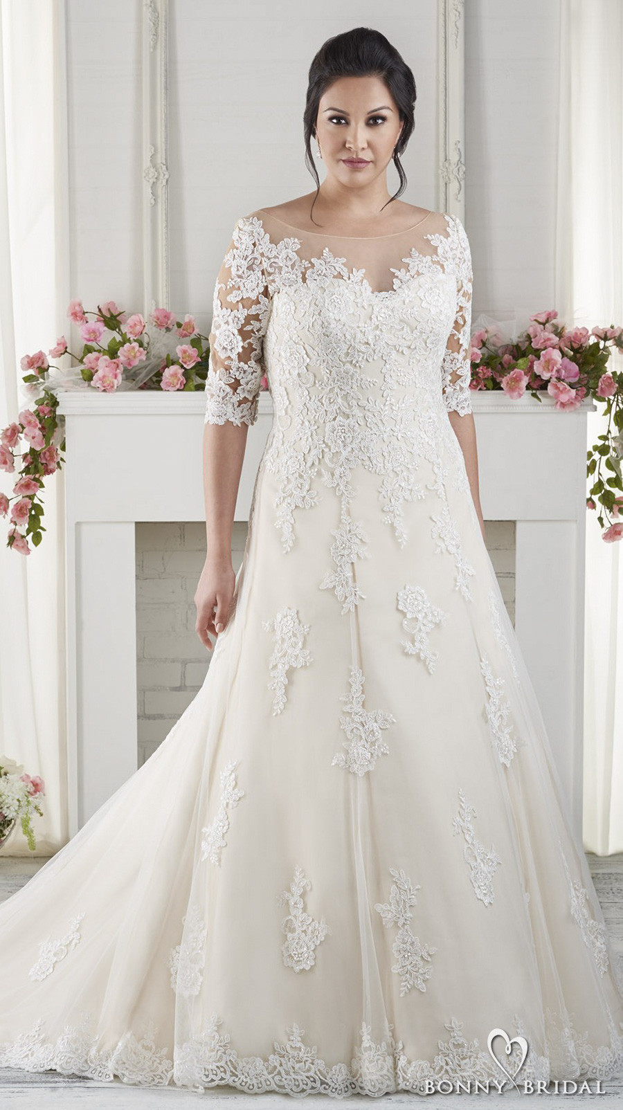 Plus Size Wedding Gowns With Sleeves
 Bonny Bridal Wedding Dresses — Unfor table Styles for