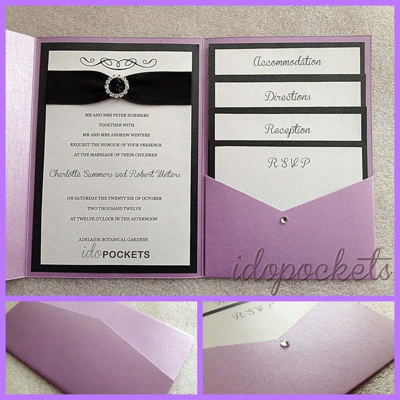 Pocket Invitations Wedding
 POCKET FOLD WEDDING INVITATIONS DIY ENVELOPES INVITE