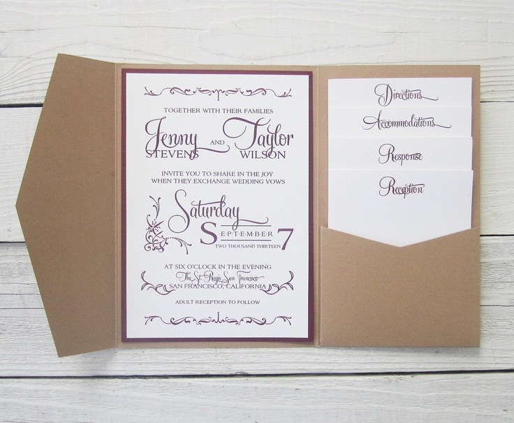 Pocket Invitations Wedding
 How to Make Pocket Invitations – A Simple Guide