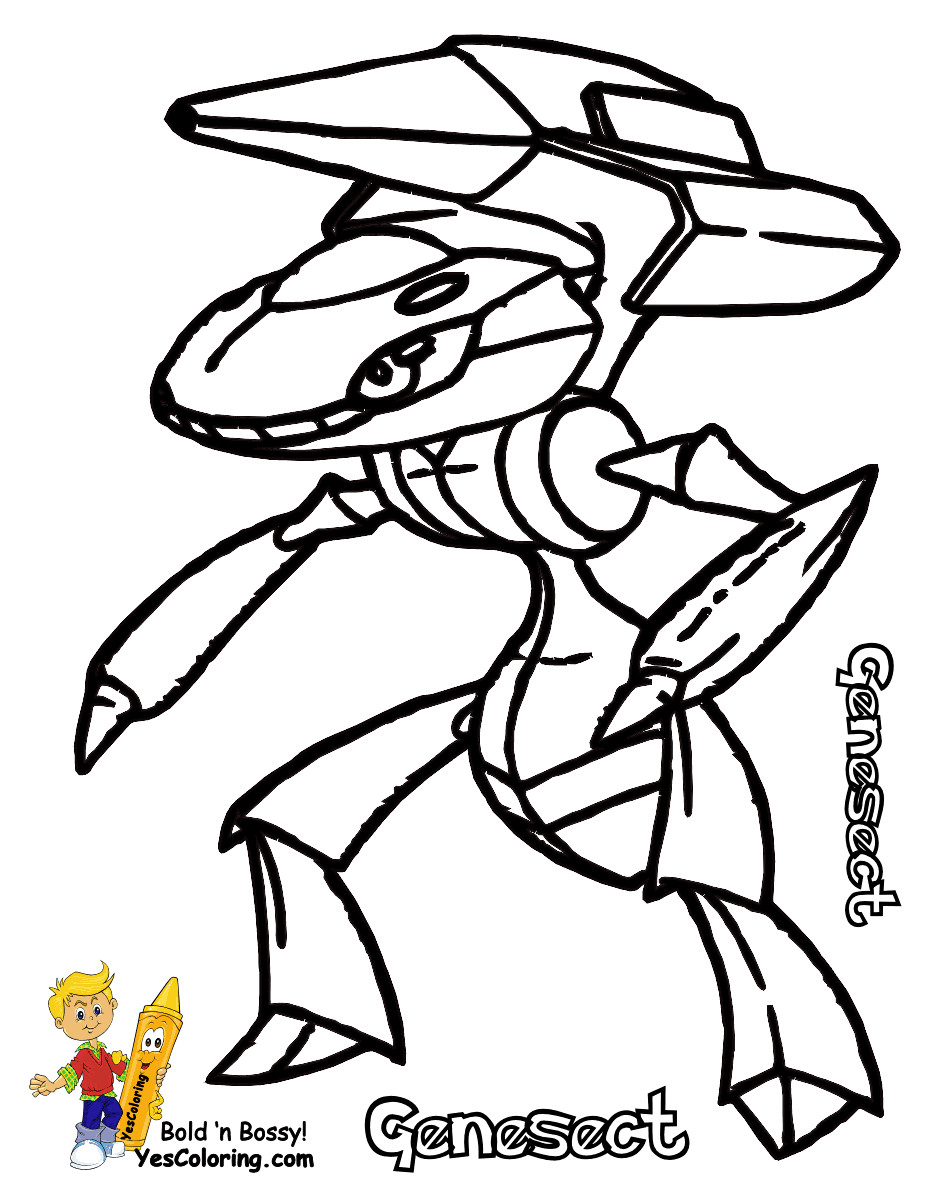 Pokemon Coloring Pages For Kids
 s Bild Galeria POKEMON COLORING PAGES GENESECT