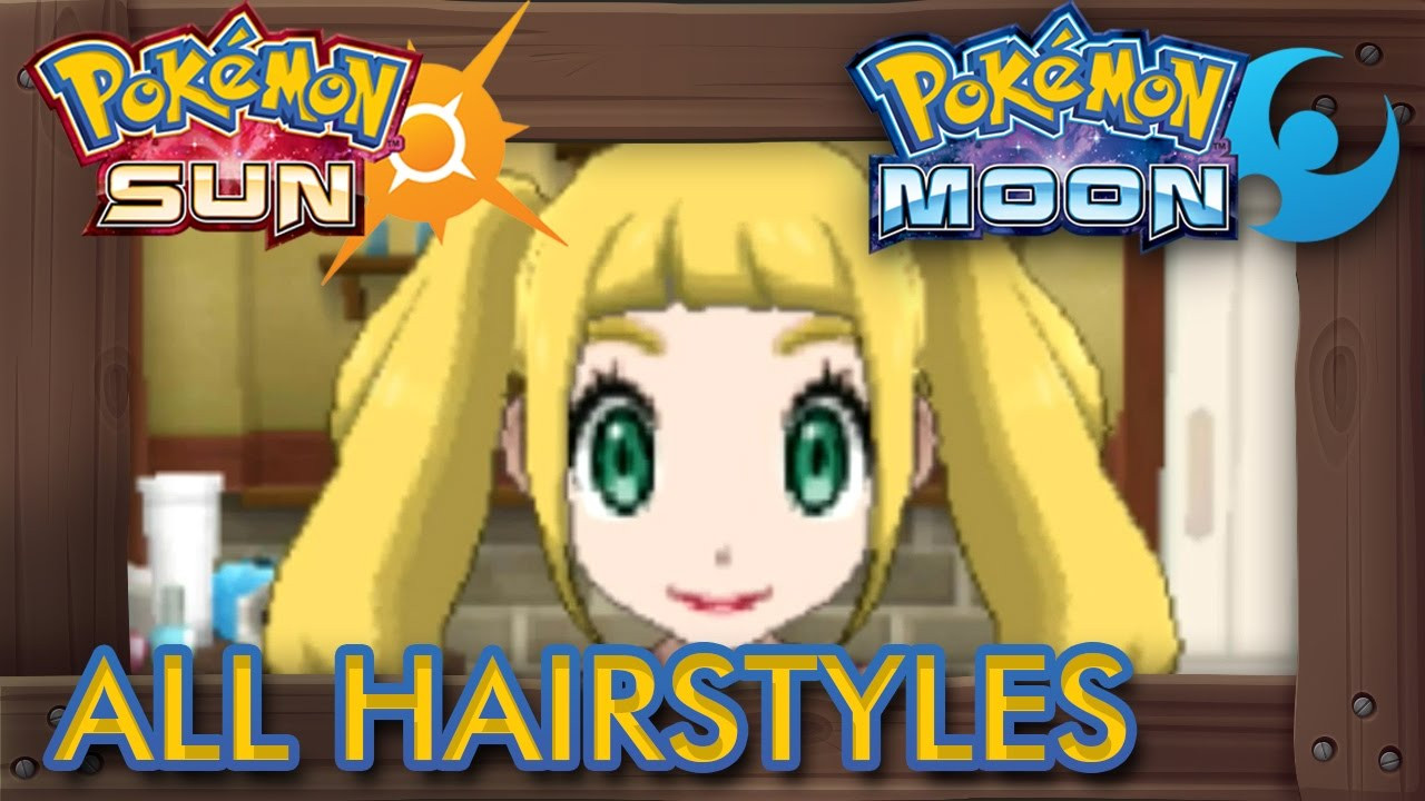 Pokemon Moon Male Hairstyles
 Pokémon Sun and Moon All Hairstyles Male & Female