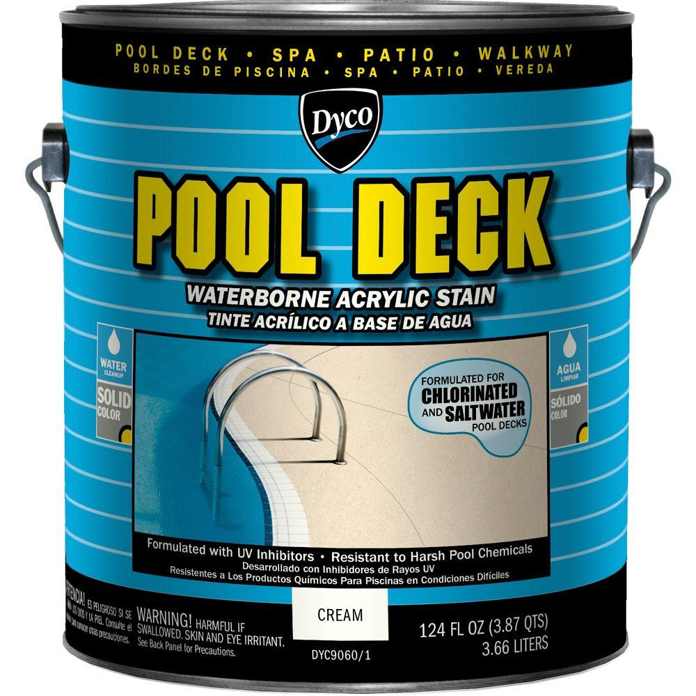 Pool Deck Paint Home Depot
 Dyco Paints Pool Deck 1 gal 9060 Cream Low Sheen