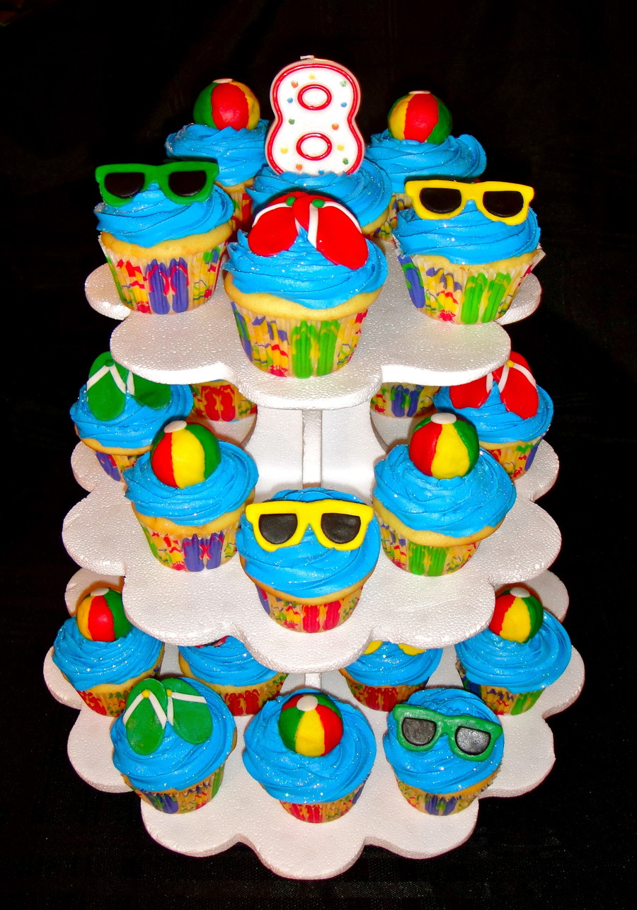 Pool Party Birthday Cake Ideas
 Pool Party Cupcakes CakeCentral