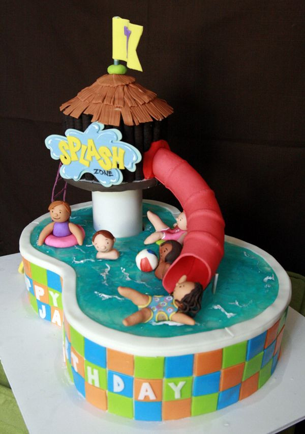 Pool Party Birthday Cake Ideas
 Water Slide Birthday Cakes cakepins in 2019