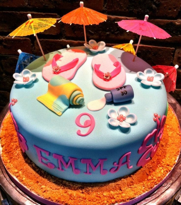 Pool Party Birthday Cake Ideas
 26 best images about cakes pool party on Pinterest