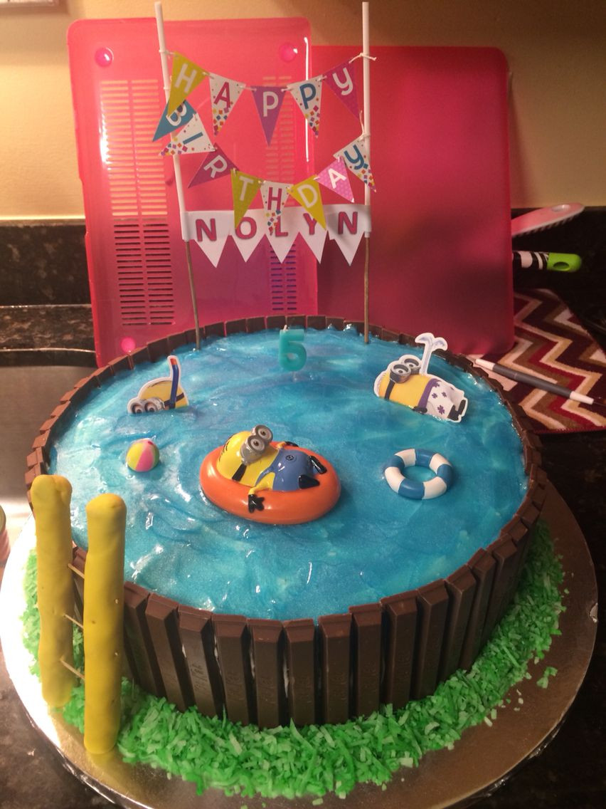 Pool Party Birthday Cake Ideas
 Minion Pool Cake Cake Ideas