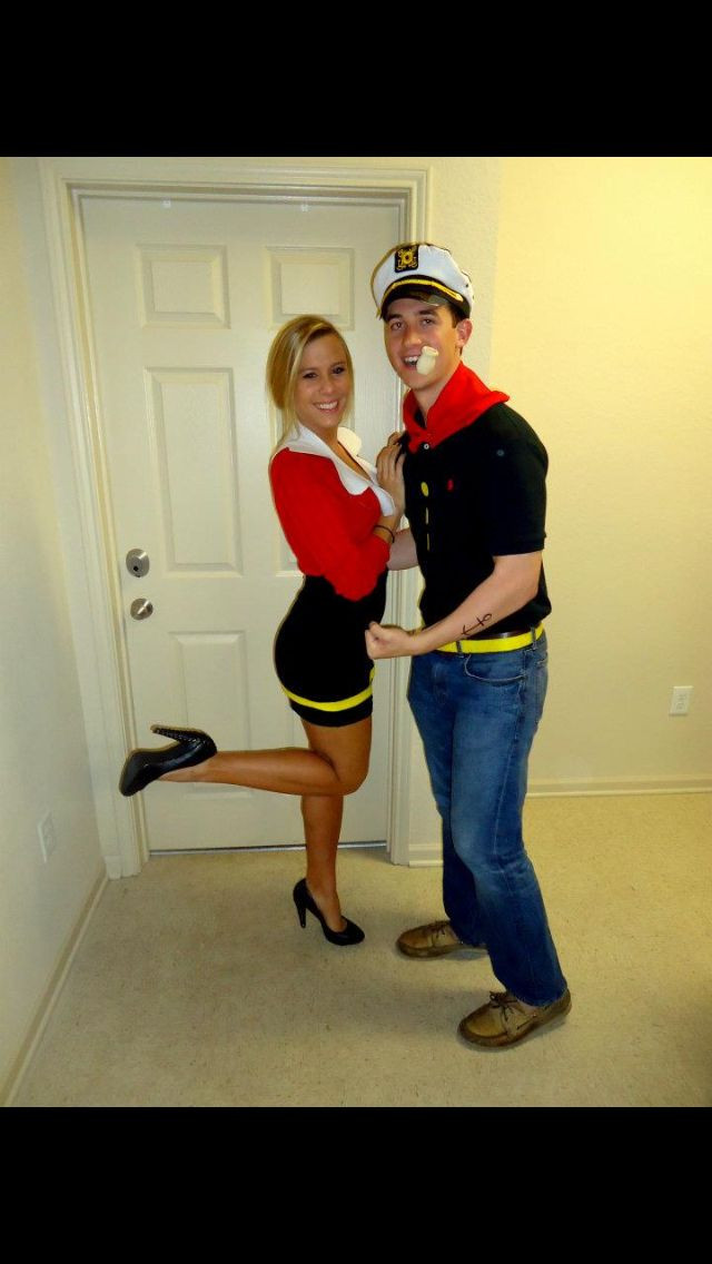 Popeye And Olive Oyl Costumes DIY
 Popeye and Olive Oyl Love this Camille