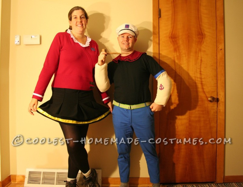 Popeye And Olive Oyl Costumes DIY
 Coolest Popeye and Olive Oyl Costumes