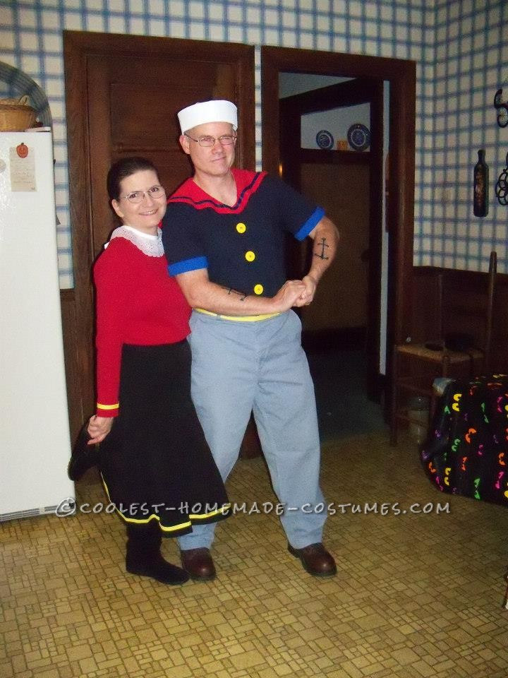 Popeye And Olive Oyl Costumes DIY
 Coolest Popeye and Olive Oyl Couple Halloween Costumes