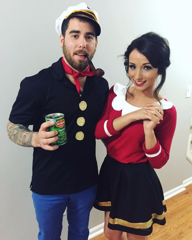 Popeye And Olive Oyl Costumes DIY
 50 DIY Halloween Costumes for Couples