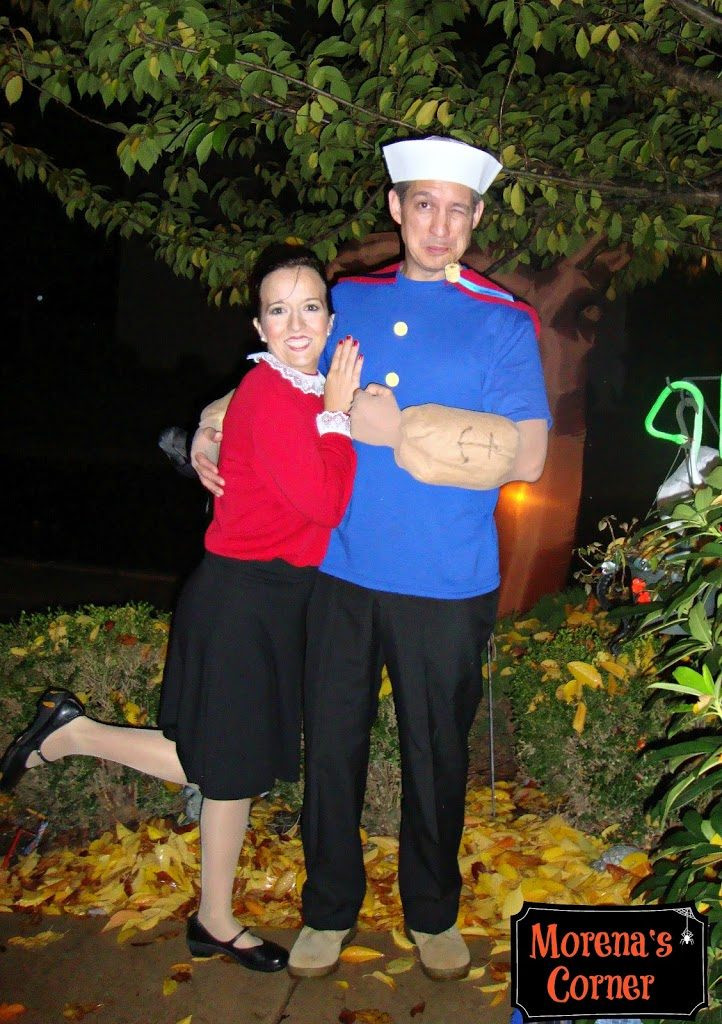 Popeye And Olive Oyl Costumes DIY
 DIY Couples Costume Popeye and Olive Oyl and Swee Pea