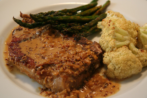 Pork Chop Dinners For Two
 Dinners for Two and a Half Pork Chops in Mustard Cream