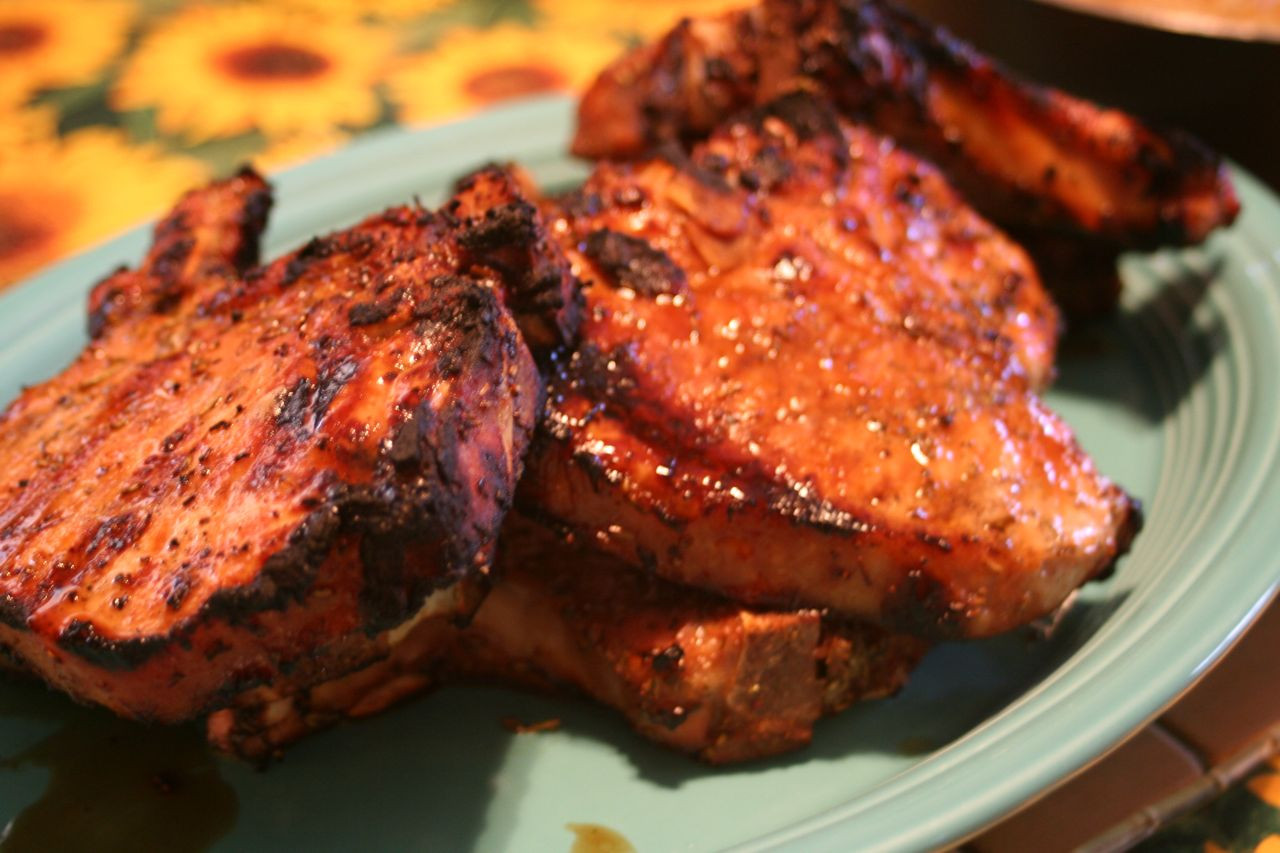 Pork Chops Marinade
 Never Too Many Cooks Grilled pork chops with brown