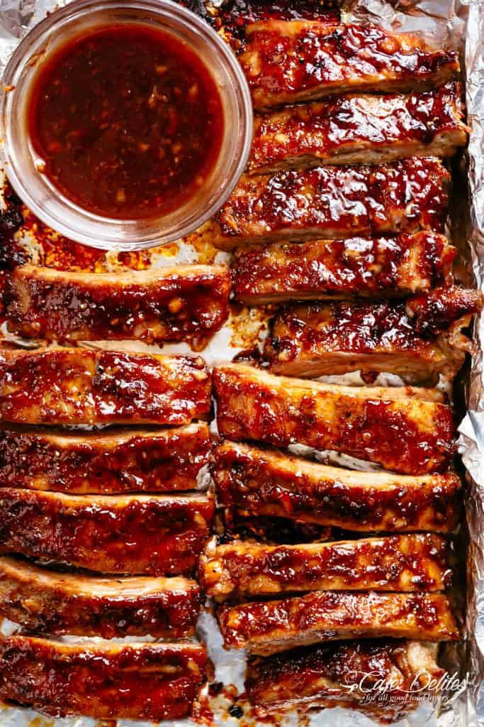 Pork Ribs In The Oven
 Sticky Oven Barbecue Ribs Cafe Delites