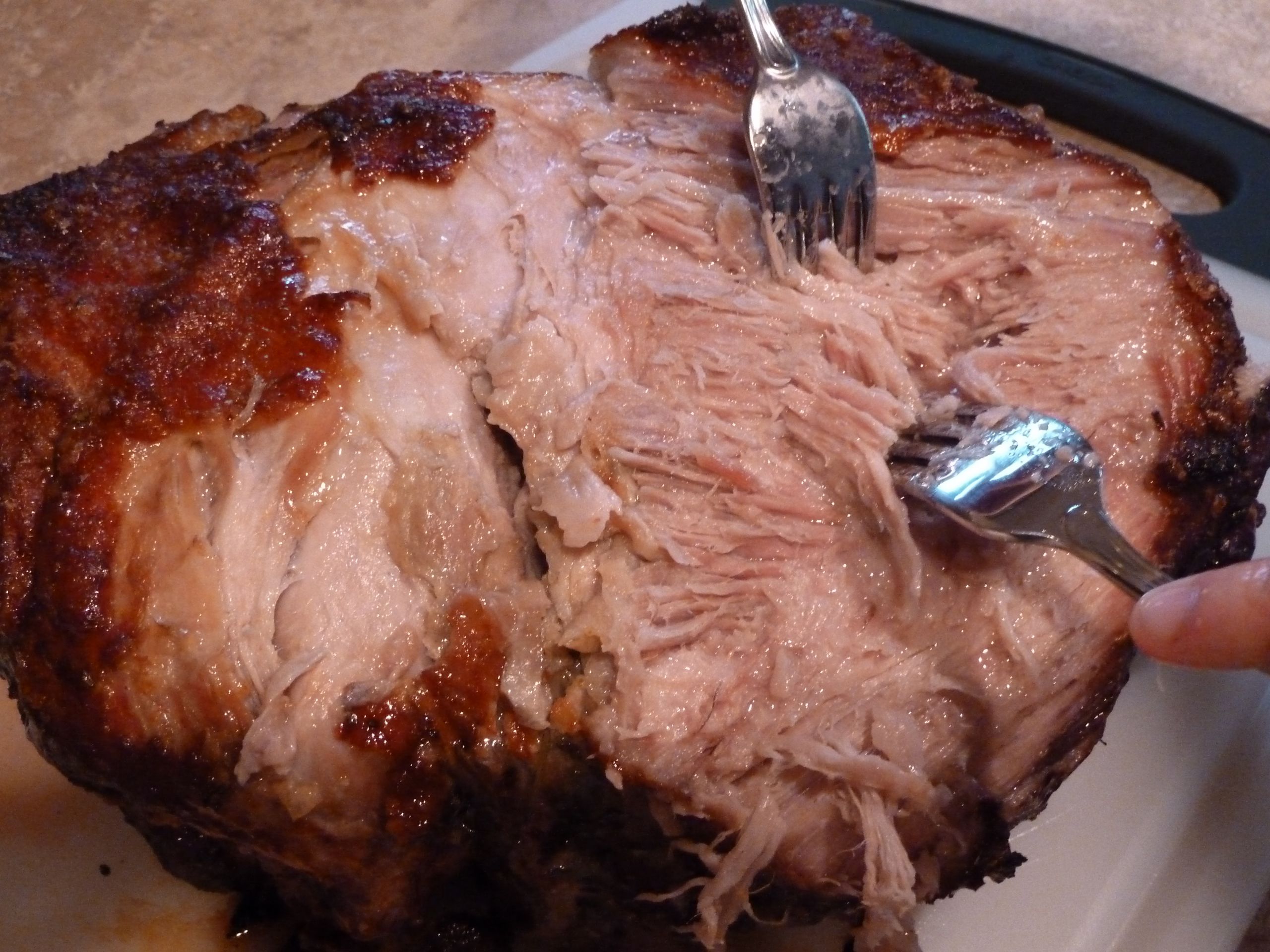Pork Shoulder Oven
 pork shoulder roast in oven