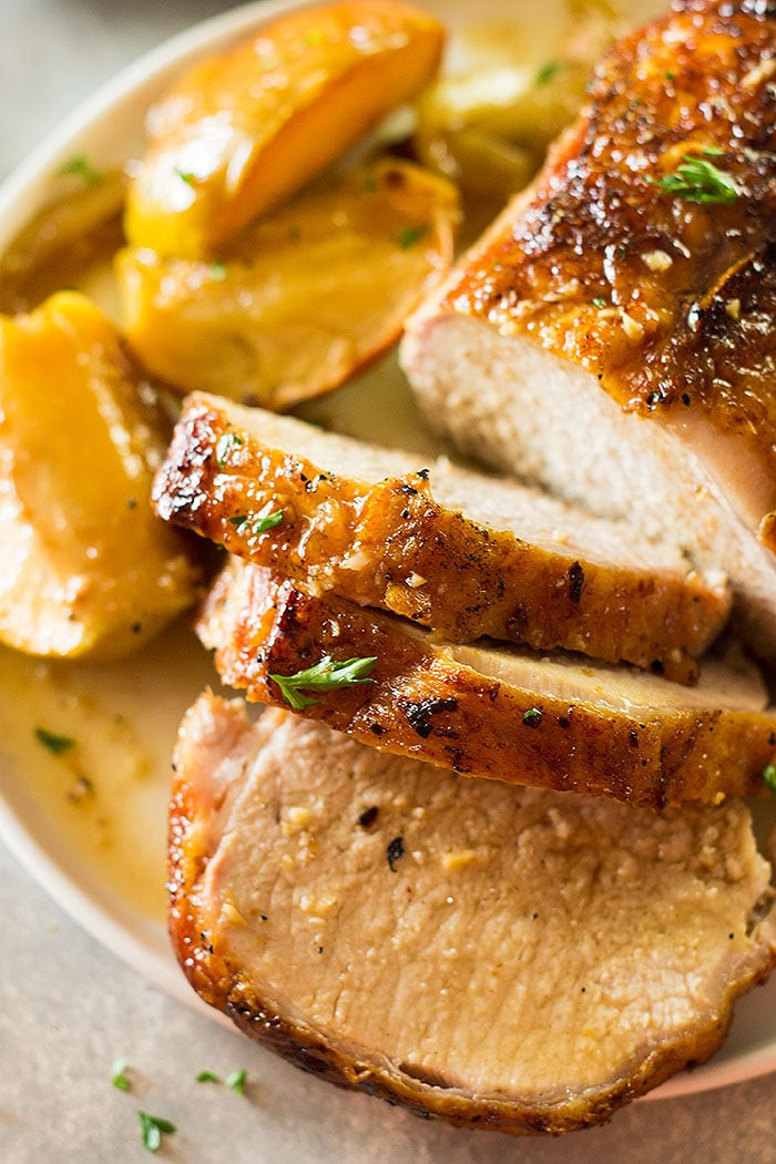 Pork Tenderloin With Apples
 Maple Pork Loin with Apples and ions Julie s Eats