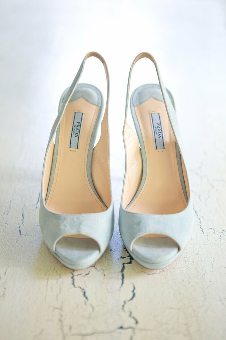 Prada Wedding Shoes
 Light Blue Prada Bridal Shoes